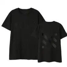 Новое поступление, летняя стильная футболка с круглым вырезом и надписью nuest concert same kpop, свободная черная футболка унисекс с коротким рукавом