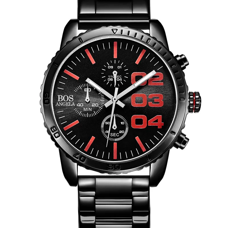 Men Sport Watch Chronograph Steel Quartz Army Military Watches Waterproof Clock Men Top Brand Luxury Male Relogio Masculino