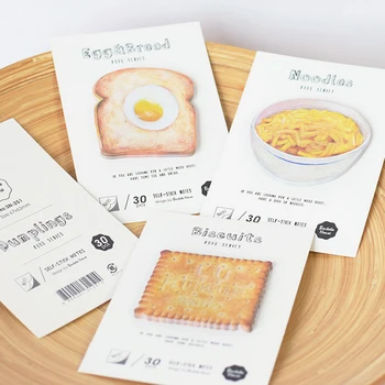 

Delicious breakfast foods Paste memo pad planner sticky note paper sticker kawaii stationery pepalaria office school supplies