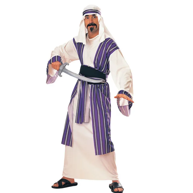 Mens Arab Sheik Costume Adult Halloween Fancy Dressin Holidays