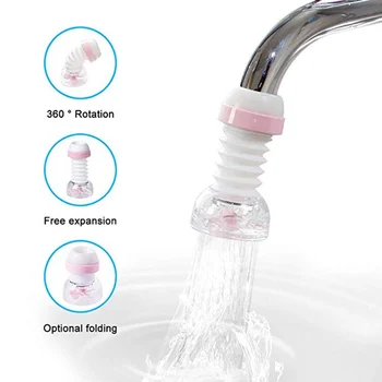 

Splash-Proof Faucet Shower 360 Degree Rotation Sprayer Faucet Nozzle Filter Aerator Diffuser Water-Saving Device for Kitchen Ba