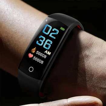 

OGEDA 2019 new dynamic display smart bracelet Q6s IP68 Waterproof Sport Fitness tracking Health monitoring smart watch bracelet