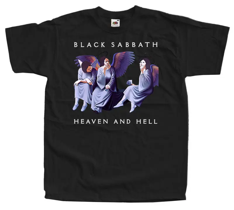 Black Sabbath-Heaven and Hell, Обложка альбома, футболка DTG S-3XL, новинка, модная футболка для мужчин