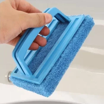 

1PC Kitchen Bathroom Basin Bathtub Window Glass Super Scrubber Cleaner Handle Sponge Cleaning Brush Magic Window Cleaner OK 0165