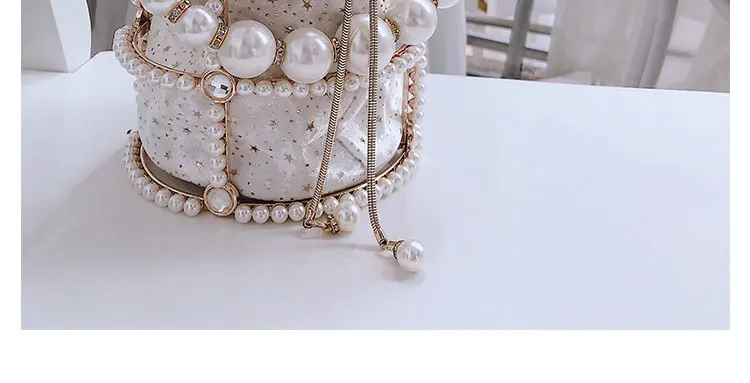 Высококачественная Роскошная ручка с бахромой, металлическое ведро с бриллиантами, стильная женская вечерняя сумка для вечеринки, сумка-шоппер через плечо, женская сумка