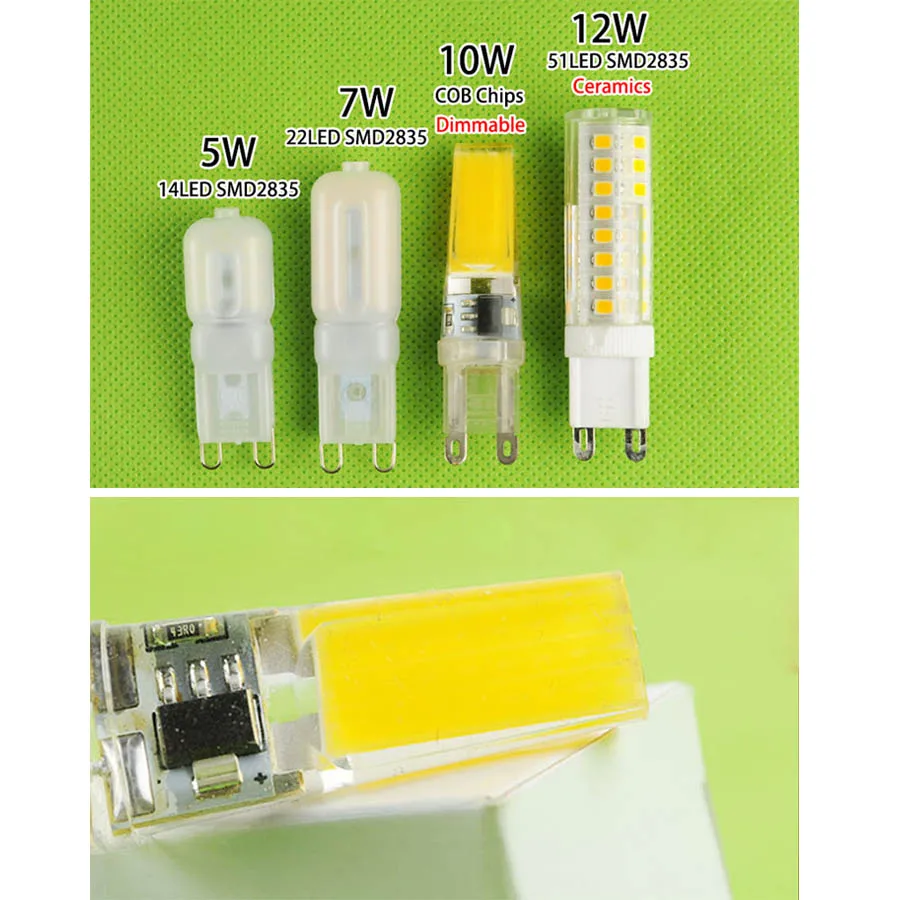 10 unids 5 W ~ 12 W Dimmable COB LED G9 220 V reemplazar 30 ~ 70 W halógena SMD2835 LED luz Led Bombilla G9 lámpara cristal Lampara Bombilla ampolla 10 unids 5 W ~ 12 W Dimmable COB LED G9 220 V reemplazar 30 ~ 70 W halógena SMD2835 LED luz Led Bombilla G9 lámpara cristal Lampara Bombilla ampolla