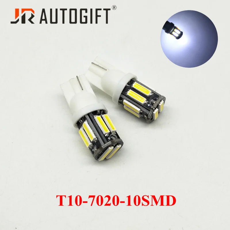 10 шт. 12В/24В W5W 7020 SMD автомобильный T10 светодиодный 194 168 клиновидный сменный задний