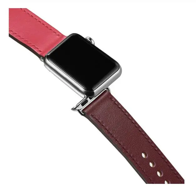 Новинка из натуральной кожи петлевой ремешок для apple watch band series 3 2 1 38 мм 40 мм 42 мм 44 мм браслет для iwatch 5 4 натуральная кожа