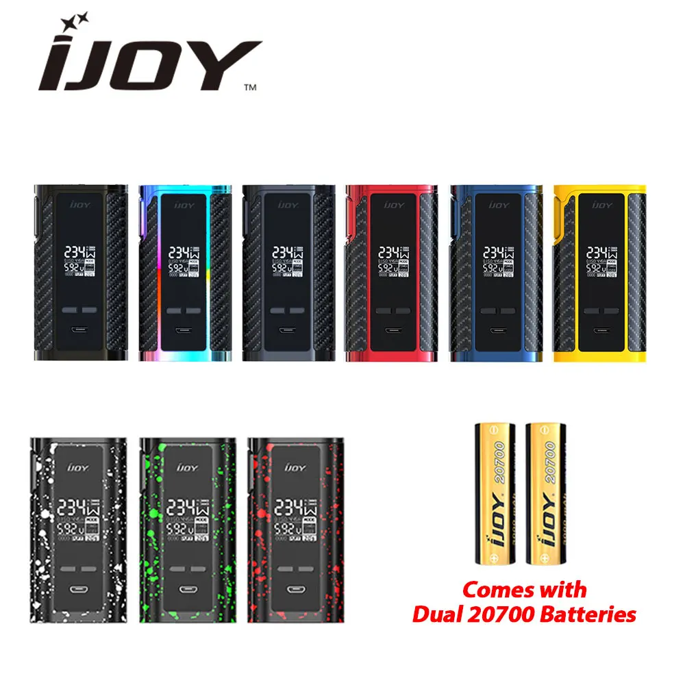 

Clearance Sale! 234W IJOY Captain PD270 TC Box MOD with dual 20700 Cells 6000mAh Battery Vape E-cigarettes vs Captain PD1865