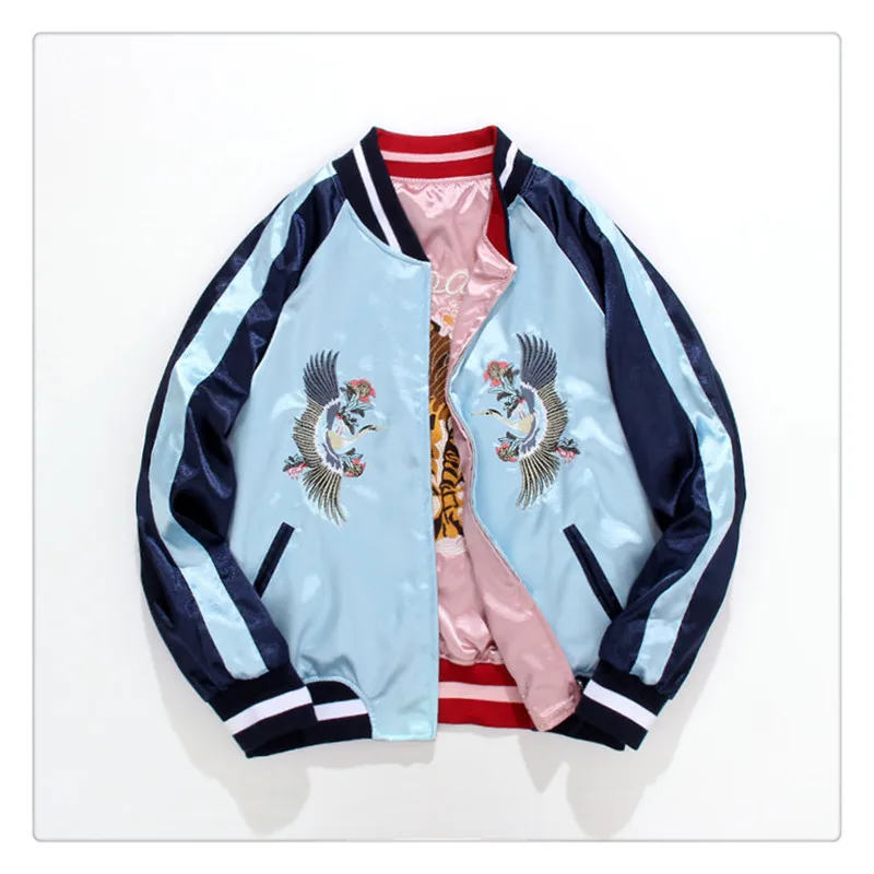 Spring Women Reversible Jacket Stand Collar Vintage