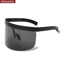 Peekaboo черные огромные негабаритные Солнцезащитные очки Мужские Винтажные цельные линзы Желтые красные большие солнцезащитные очки для женщин ветрозащитные uv400