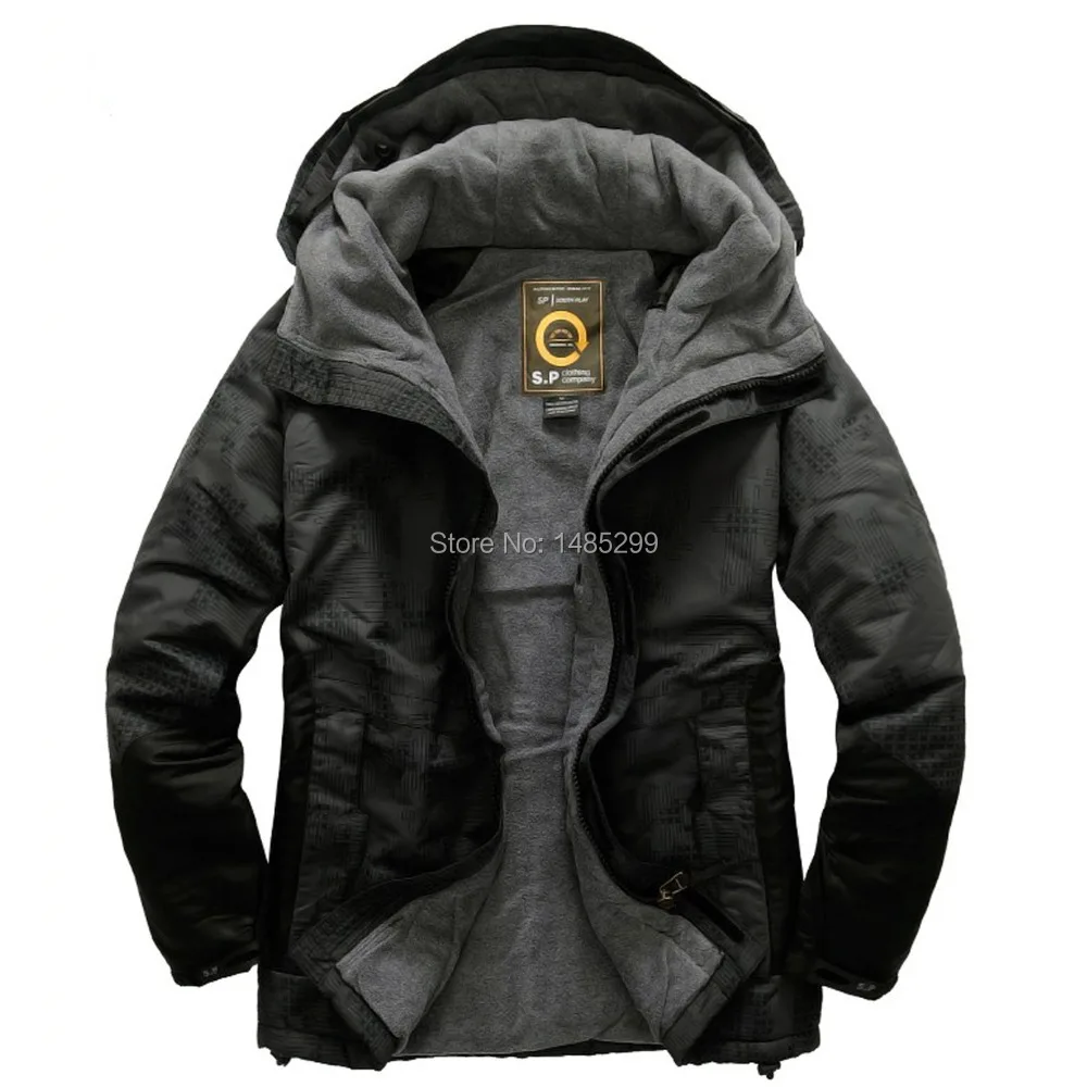 Новое издание "Southplay" зимние водонепроницаемые 10000 мм теплые военные(Северная куртка+ черные брюки) комплекты