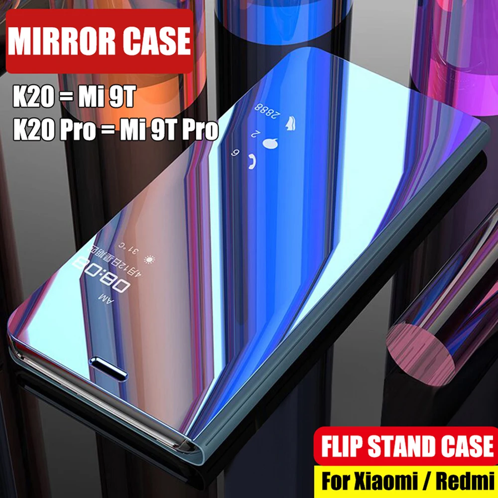 

BALMORA Mirror Smart flip phone case for Xiaomi Redmi Note 7 6 Pro 5 4X case for Xiaomi mi 9 SE mi 8 lite 6 6X leather back case