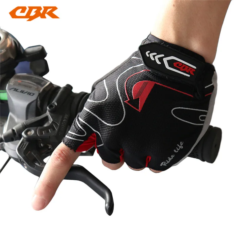 CBR Ciclismo medio dedo Guantes de ciclismo nylon montaña Guantes transpirable deporte guantes ciclismo bicicleta Bicicletas Guantes de ciclismo