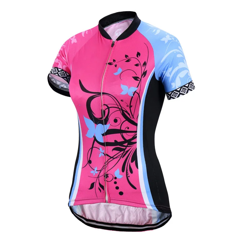 HIRBGOD Летняя женская футболка для велоспорта с коротким рукавом, розовая футболка для девочек размера плюс с принтом, одежда для велоспорта, STYZ030-01 - Цвет: STYZ030-01