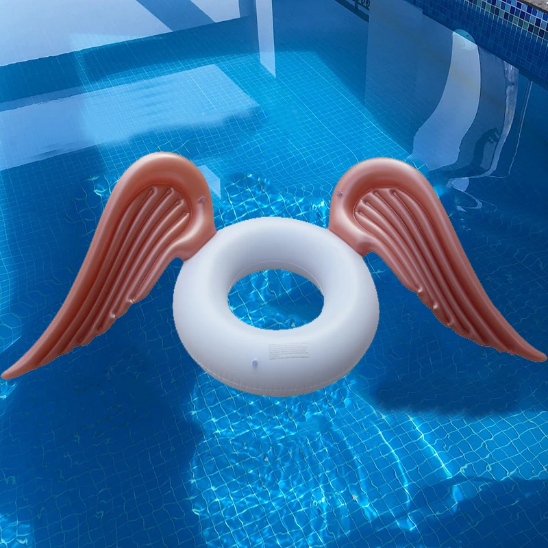 2018 New Swimming Rings Inflatable Angel Wings Ring Float Swimming Pool