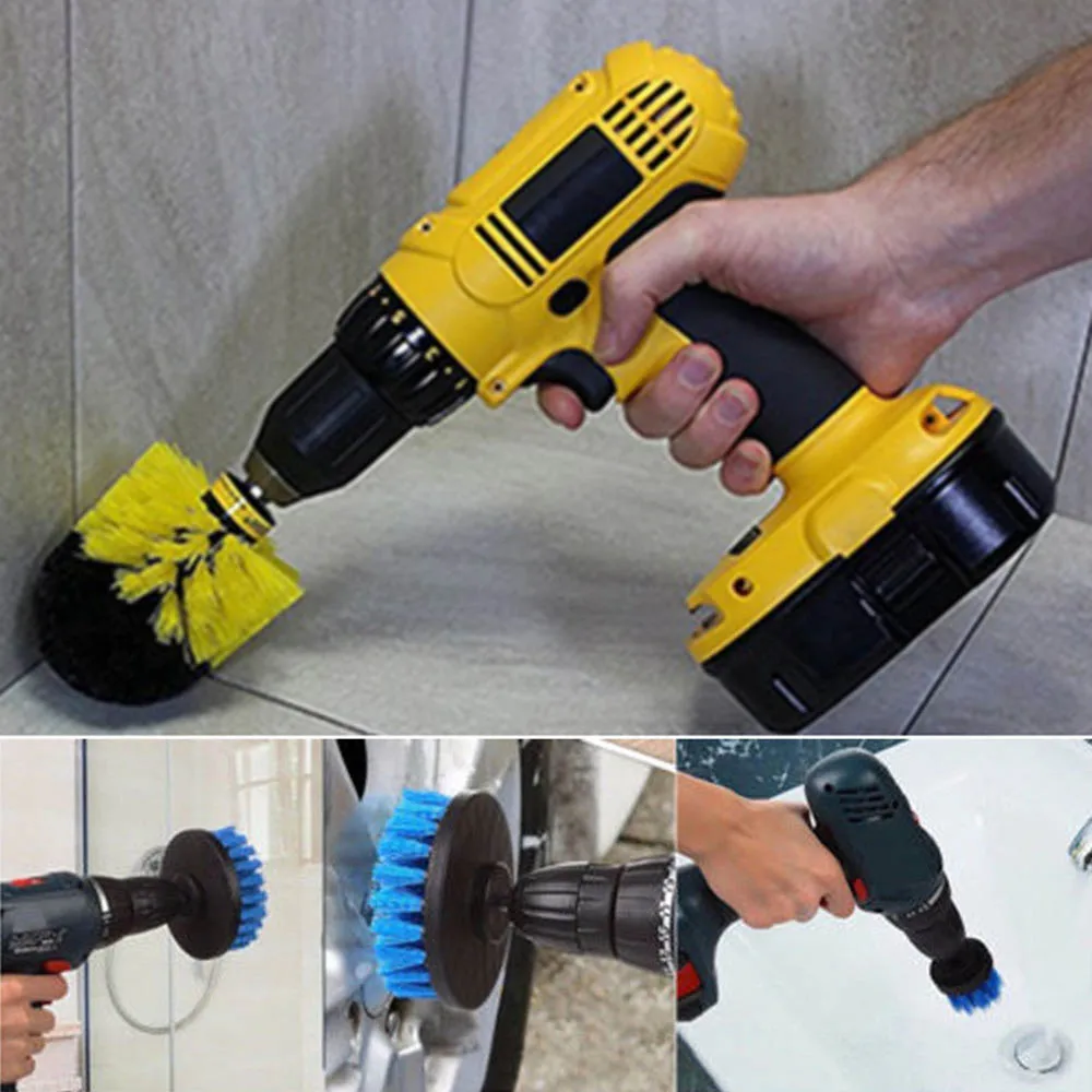 

Household Cleaning Electric Drill Brush Head For Bathroom Surfaces Tub Shower Tile Power Scrub Drill Clean Electric Tools