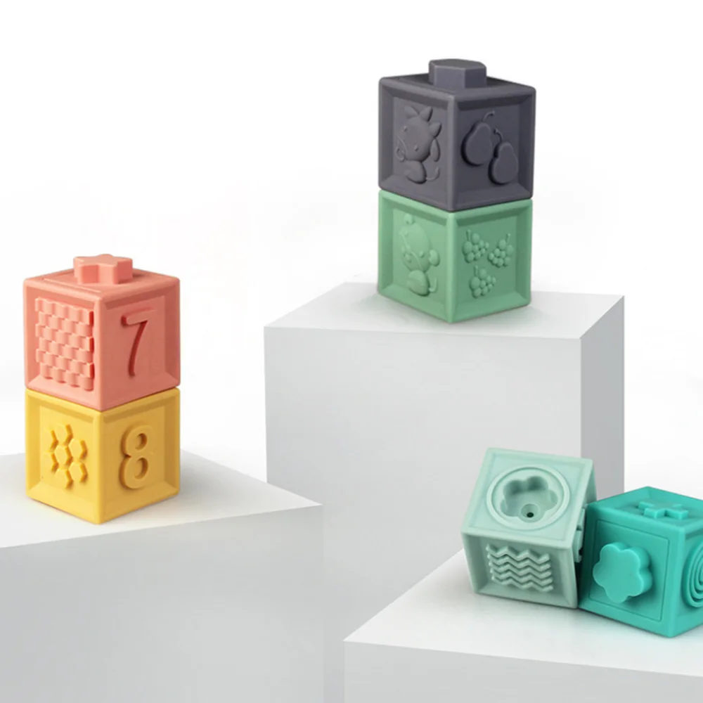 12 шт./лот детская игрушка конструктор 3D Шарики Детские массажные зубчики