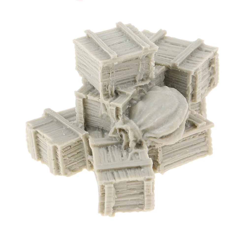 

1:35 Accessories Model Soldiers Resin Figure Resin Boxes and Bags Model Resin Kit Resin Soldier Scene WWII Soldier Scene