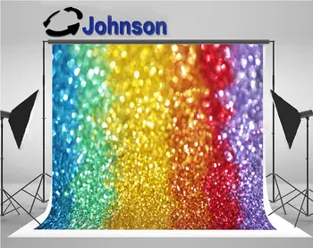 

rainbow glitter lights bokeh photo backdrop Vinyl cloth High quality Computer print party photography backgrounds