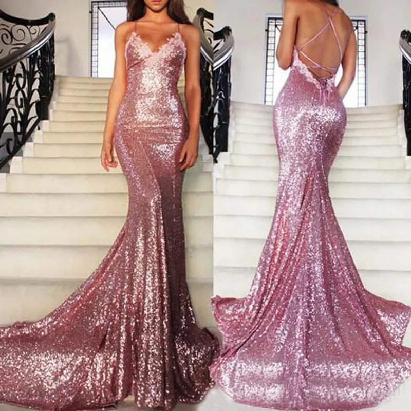 

vestido de festa Long Evening Dresses Sequins Floor Length Off Shoulder Formal Gowns abiye 2018 Evening Dress Sequin Backless