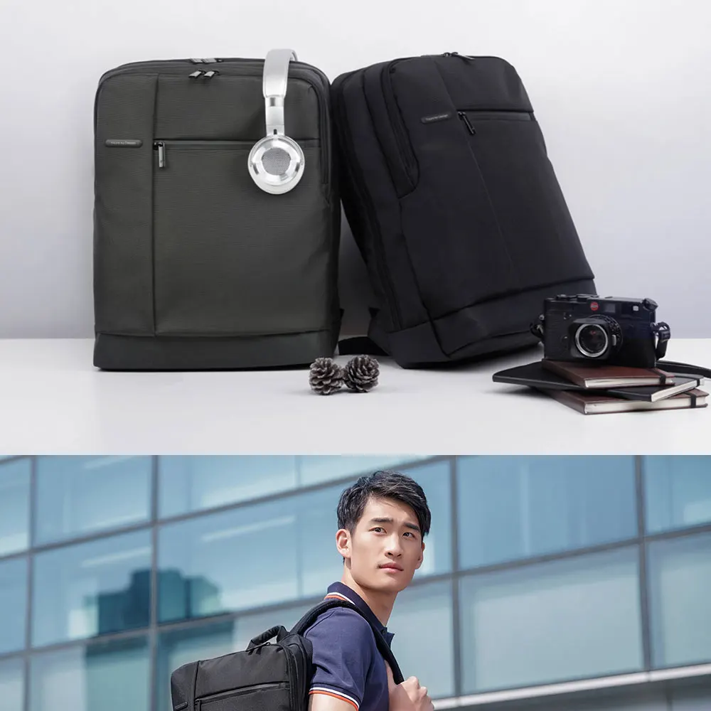 Original Xiaomi Backpack Classic Business Backpacks 17L Capacity Students  Laptop  Men Women Bag  For 15-inch Laptop OK (1)