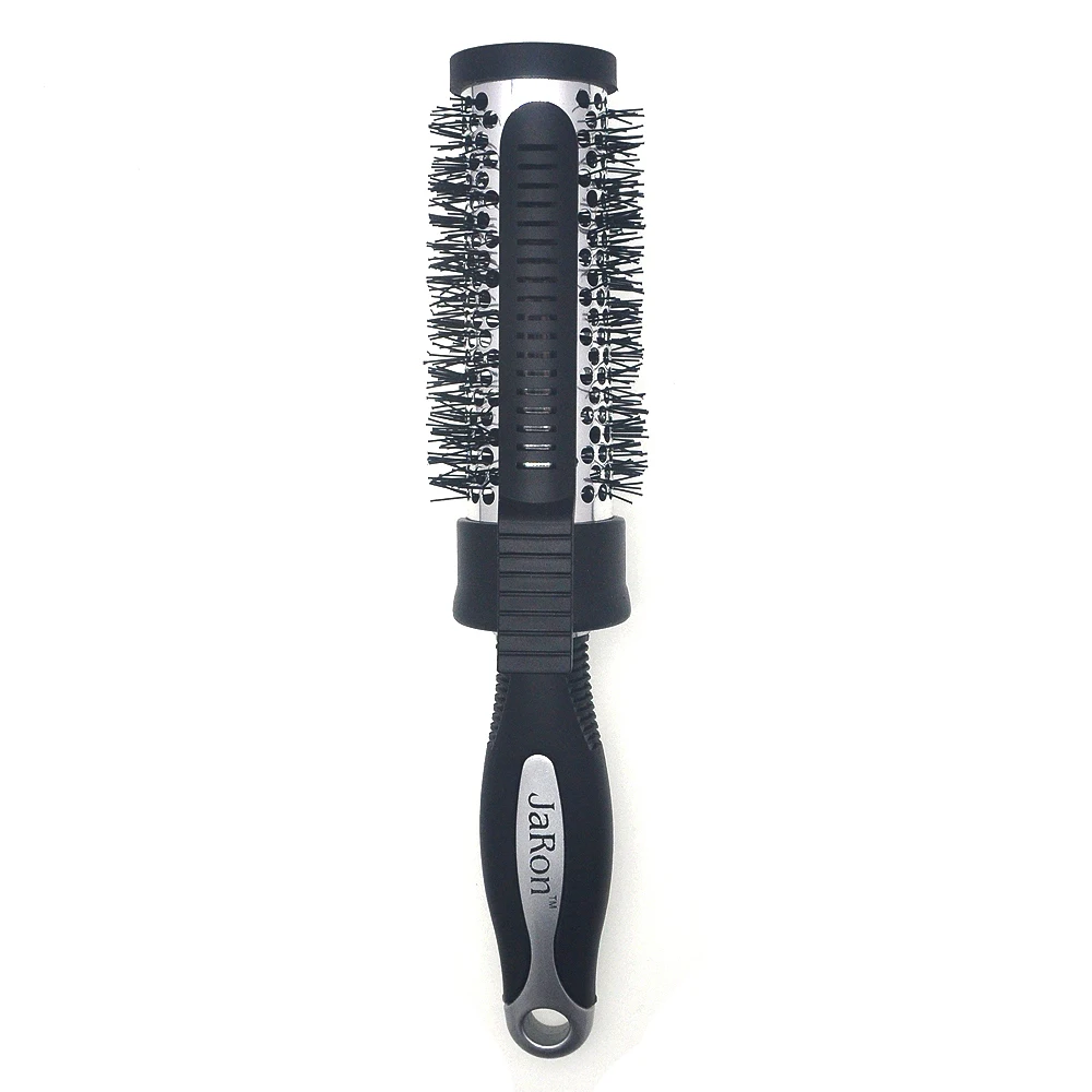 

Hair Curling Clamp Comb Aluminum Tube Hair Blowed & Vented Heat Resistance Brush Round Barrel Roll Hairbrush 32mm 1329