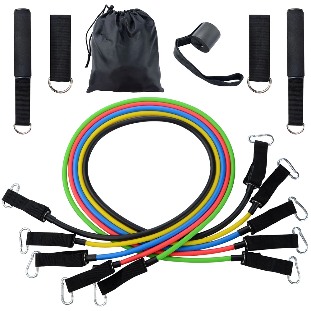 

11Pcs/set New Elastic Practical Fitness Pull Rope Resistance Bands Workout Exercise Tubes Training Rubber Tensile Expander