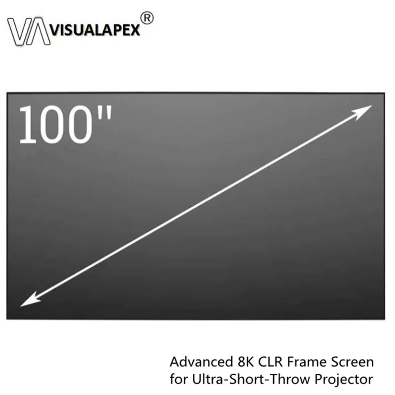 8" диагональный 16:9 потолочный светильник диффузионный ALR/CLR с фиксированной рамкой проекционный проектор экран для ультра коротких проекторов