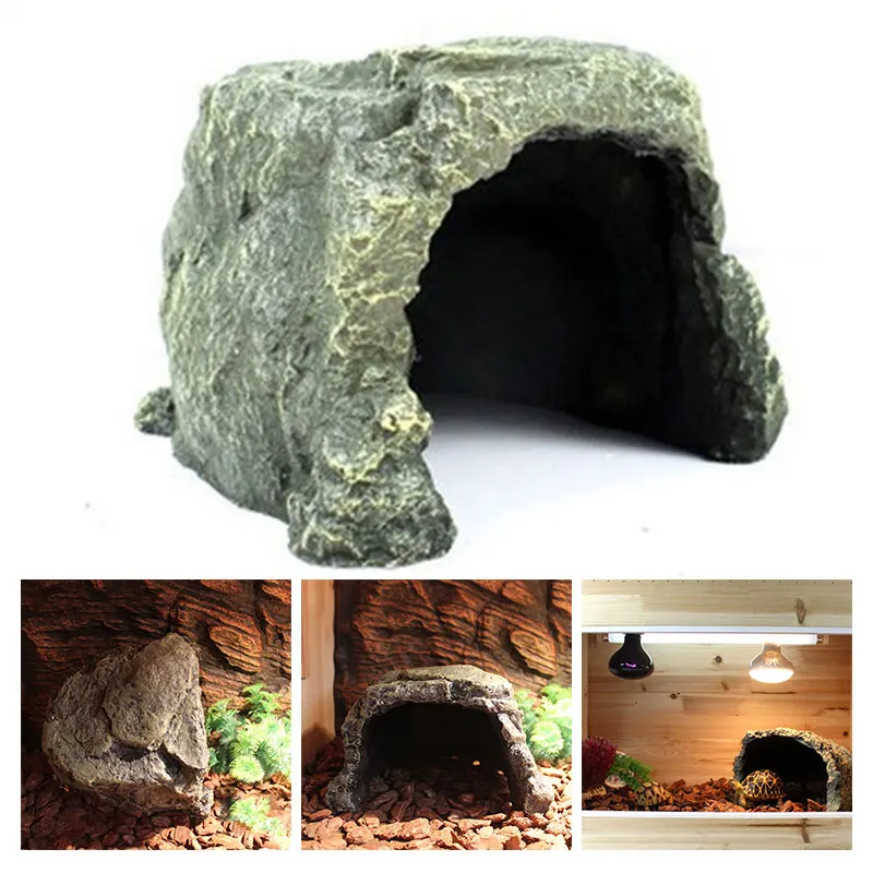 

Resin Reptile Hide Rest Cave Practical Spider Reptile Hide Cave Durable Ornament Reptile Hiding Spot Pet HabitatAquarium Reptile