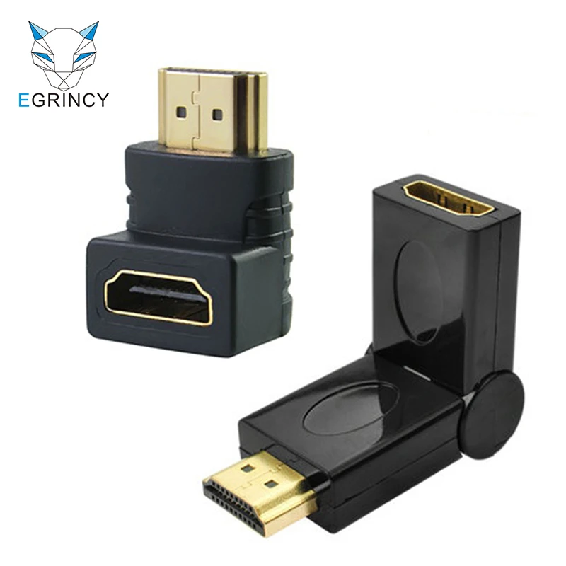 HDMI к HDMI кабель удлинитель 90 180 градусов Угол Вращающийся адаптер мужчин и женщин HDMI поворотный складной конвертер для HDTV Xbox 360