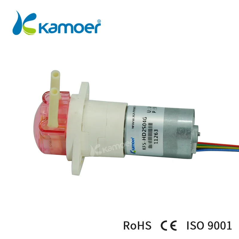 Kamoer KFS Мини DC перистальтический насос маленький водяной насос 12 V/24 V с высокой восприимчивостью микро дозирующий насос с блоком питания постоянного тока бесщеточный двигатель