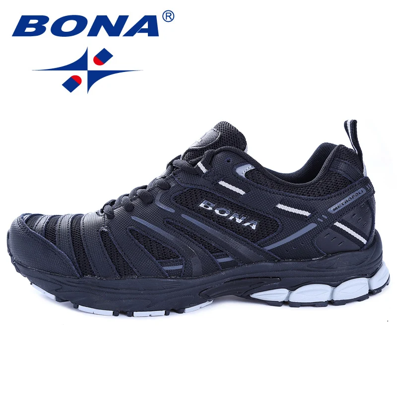 Online BONA nueva llegada estilo caliente hombres zapatillas para correr al aire libre caminar senderismo zapatillas cómodos zapatos atléticos luz envío gratis