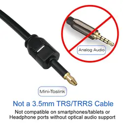 Мини кабель 3,5 мм оптическое волокно SPDIF кабель 3,5 для оптического аудио кабель адаптер для Macbook EM88