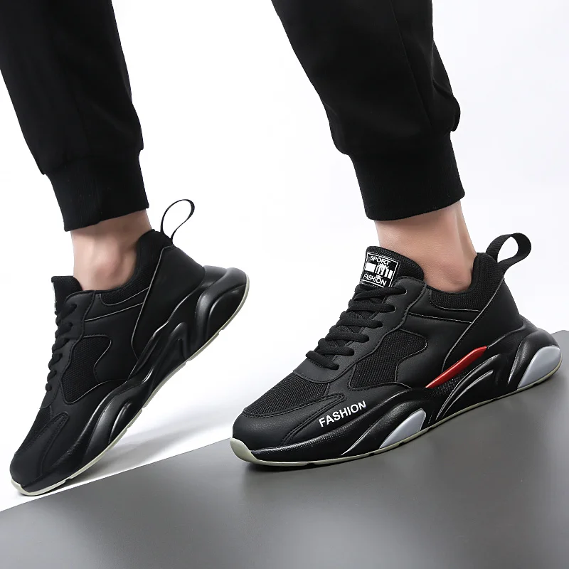 

Hemmyi Mens Shoes Casual Mesh Breathable Men Sneakers Shoes Height Increasing All Mens Shoes White Lace-Up Zapatos De Hombre