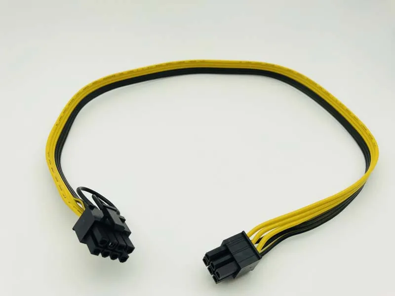 H1111Z PCIe 6pin to 8pin(6+2) Male to Male PCI-E Power Cable for GPU Power Supply Breakout Board Adapter for Ethereum Mining