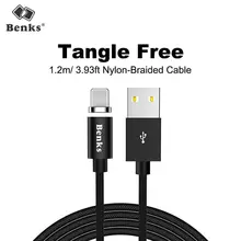 

Benks Magnetic Nylon Lighting Charging Cables 8 Pin For iPhone 8 7 6 6s Plus X Fast Charger Cable For iPad Mini 4 5 6 Line 1.2M