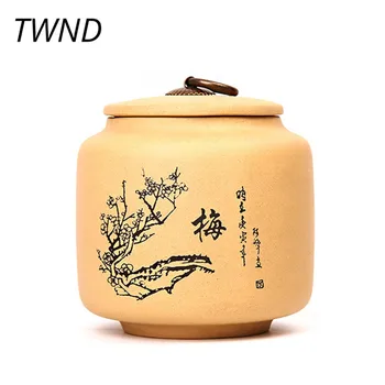 

Purple clay tea containers handpainted tea candies kung fu teaware