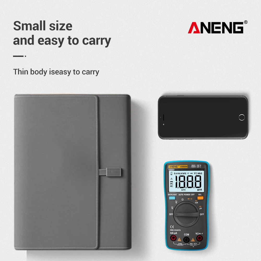 ANENG AN8004 LCD digital multimeter profesional capacitor tester esr meter richmeters inductance meter tester be true