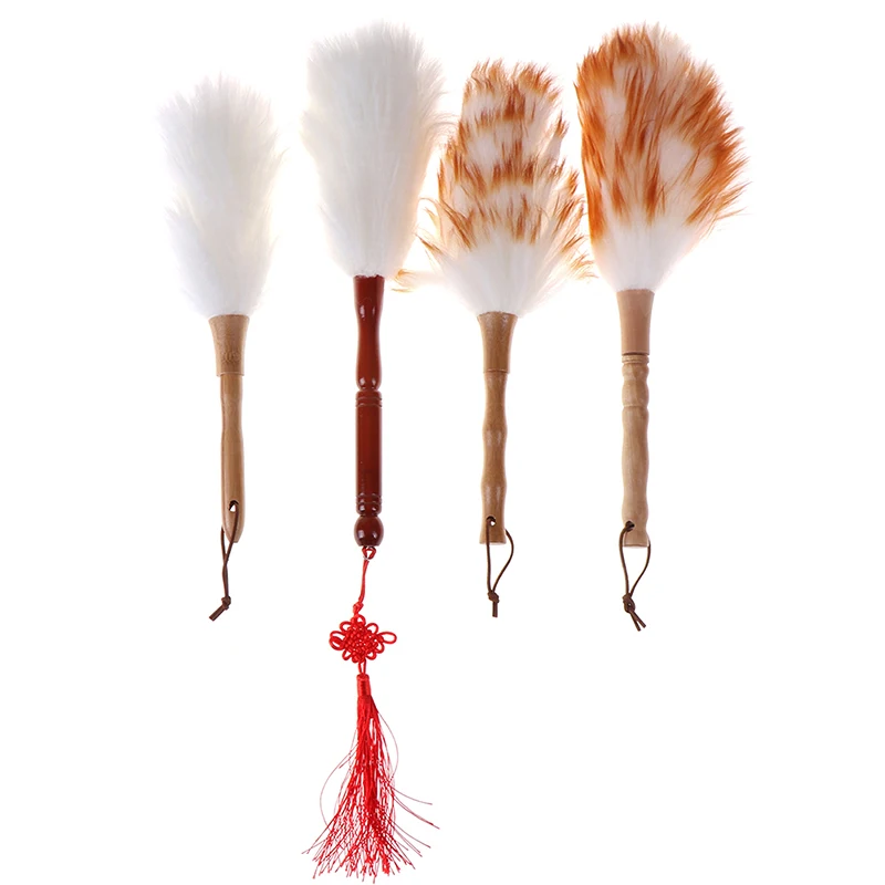 

Anti-static Wool Feather Brush Duster Dust Cleaning Tool Wood Handle Dusting Cleaning Brush Wool Duster Brush For Dust Broom
