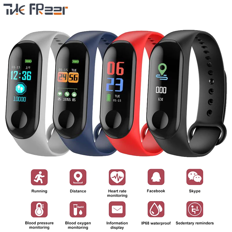 

Color screen smart watch IP68 waterproof Information reminder Heart rate Smart Wristbands Watch smartwatch android IOS