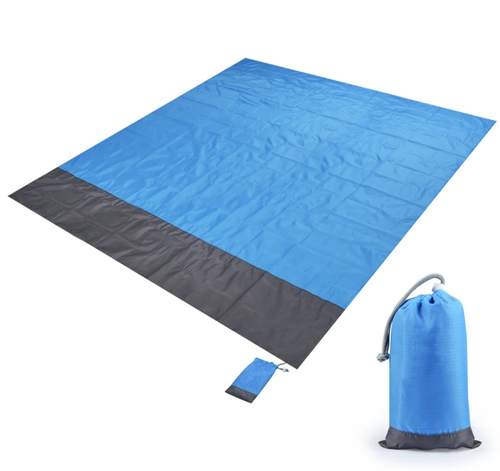 2*2M Pocket Beach Mat Picnic Tent Bedding Folding-Cover Blanket Camping Sand-Free Waterproof Beach mat Blanket OutdoPicnic Mat