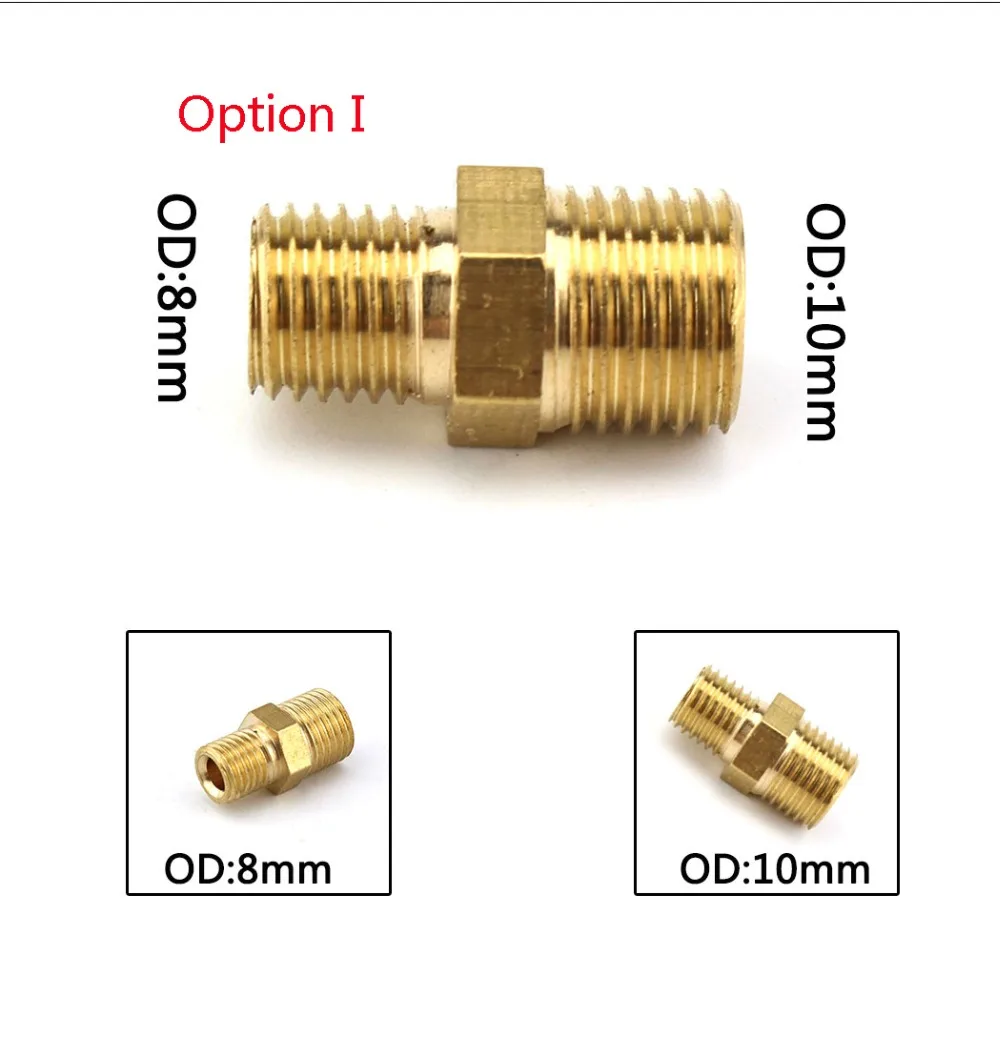 PCP ВВС Медь двойной конец штекер Quick Coupler разъем M10x1 M8x1 Женский Мужской нитки Air разъем соединения Fitttings