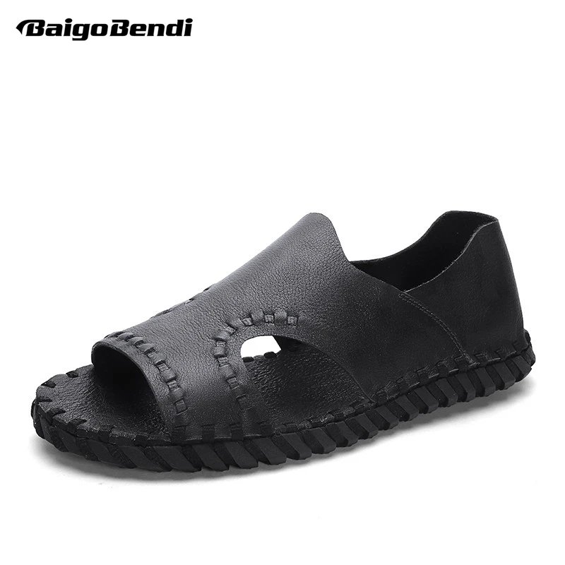 US Size Fisherman Soft Summer Sandals Man Breathable Slip On Sandals Casual Slides Men's Rome Style Beach Shoes US Size Fisherman Soft Summer Sandals Man Breathable Slip On Sandals Casual Slides Men's Rome Style Beach Shoes