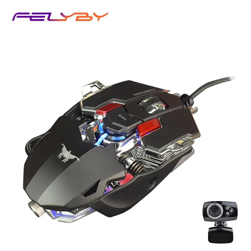FELYBY 10 key mouse cool appearance built in with smart chip computer