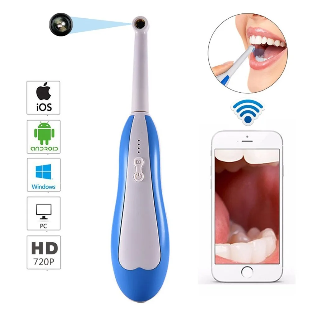 

LESHP Wi-Fi Waterproof USB Dental Endoscope Wireless Intraoral Camera for iOS Android PC Tablet 1.3MP Portable Mouth Detector