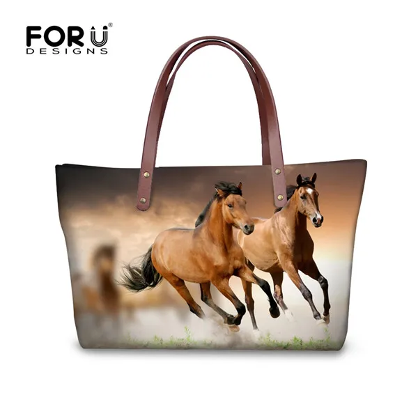 FORUDESIGNS Crazy Horse Prints Wome большие сумки на плечо высокого качества винтажные сумочки через плечо для женщин Bolsa Feminina - Цвет: H1736AL