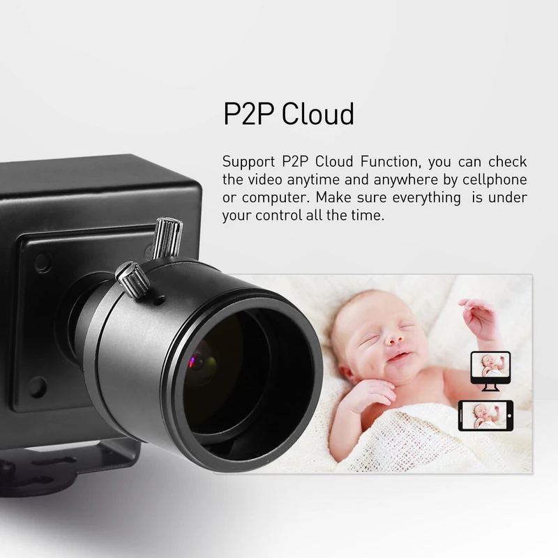 Ручной зум HD 1080P внутренняя IP камера 2 8 12 мм металлическая МП мини тип