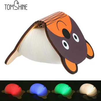 

Cartoon Shape Colorful Folding Book Light Creative Rechargeable USB Port Shape Changeable Portable Table Lighting Indoor Use