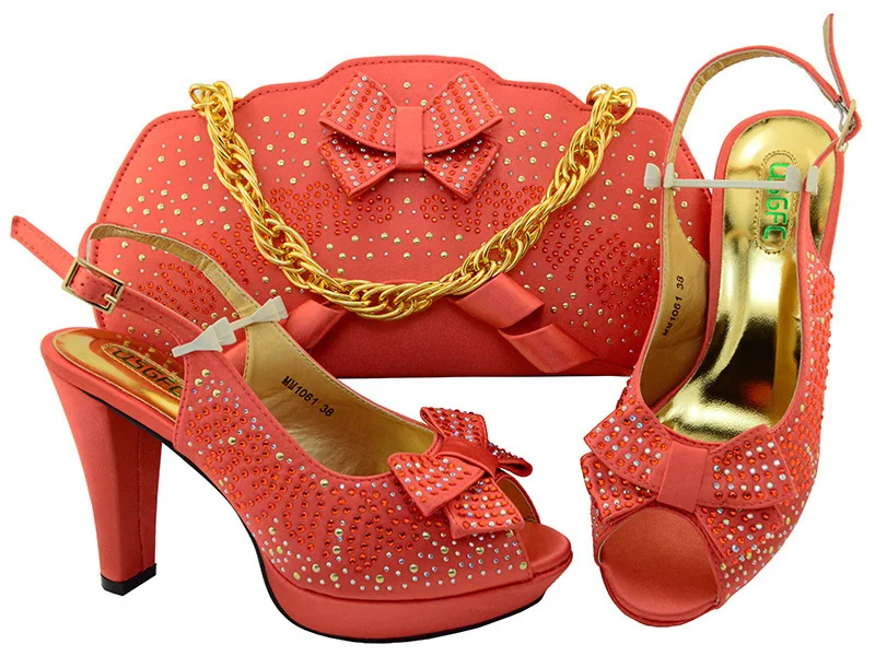 Scarpe Royal Blue Alti teal Borsa purple Italiane gold Stile Africano coral Borse red Tacchi Set E gq51zwv